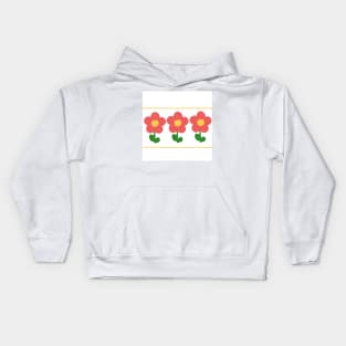 3 little flowers Kids Hoodie